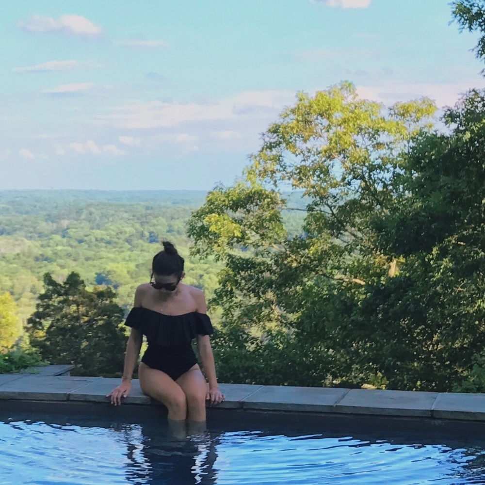 Trina Turk Off the Shoulder One Piece Bathing Suit